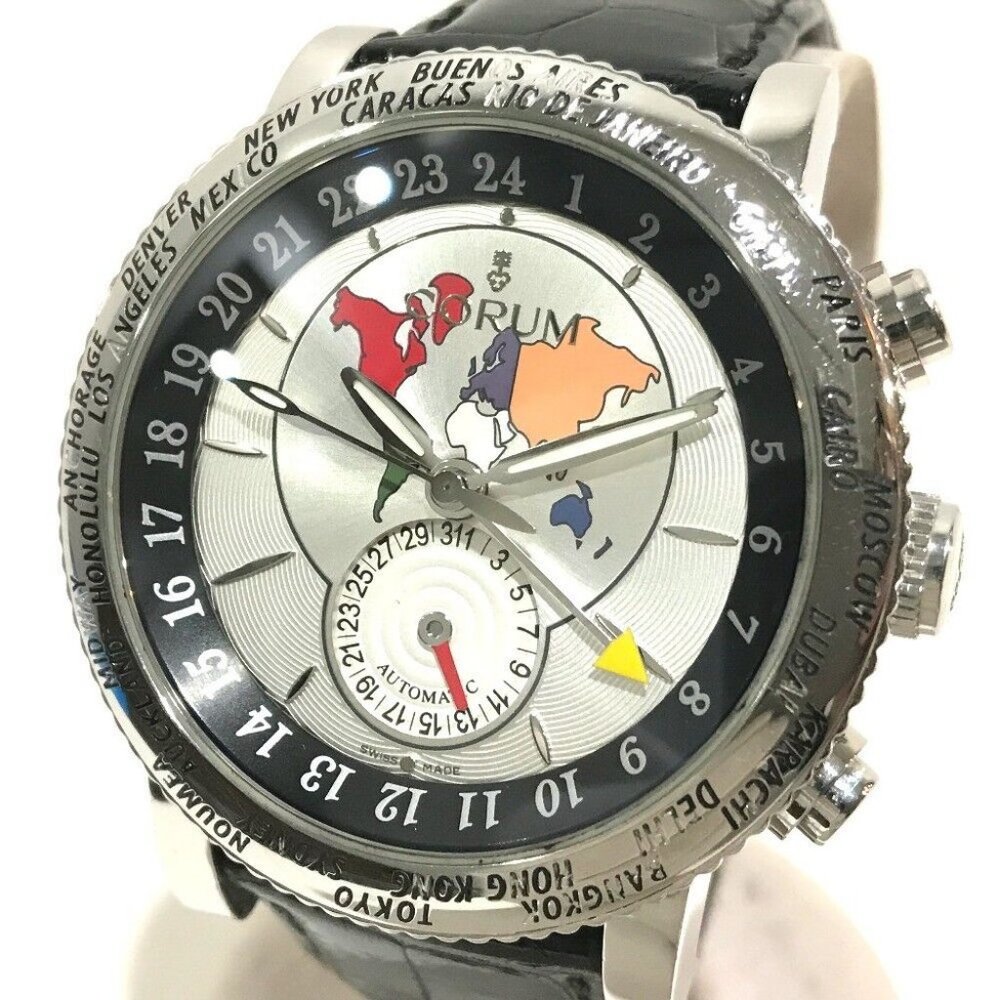 CORUM Automatic Classical GMT Men's Wristwatch Silver/Black